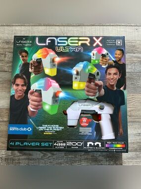 NIB Laser X Ultra 200' Laser Tag Blaster, 4 pk.